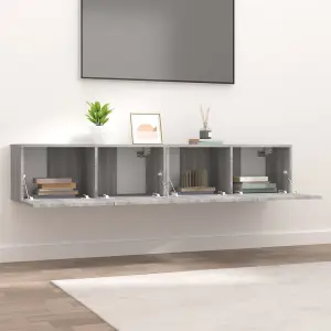 Berkfield TV Cabinets 2 pcs Grey Sonoma 80x30x30 cm Engineered Wood