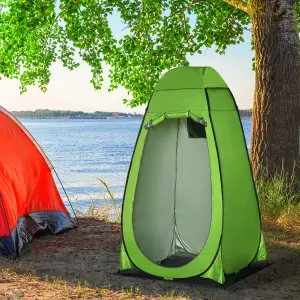 Outsunny Camping Shower Tent w/ Pop Up Design, Outdoor Dressing Changing Room