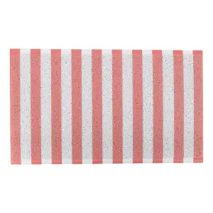 Pink Stiped Doormat (70 x 40cm)