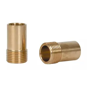 2 x Monobloc Flexible Tap Tails Connectors Adaptors 3/8" x 15mm Pipe