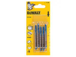 DEWALT HSS Metal Cutting Jigsaw Blades Pack of 5 T118B