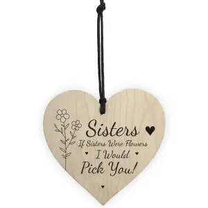 Sister Gifts Wooden Heart Gift For Birthday Friendship Gift For Best Friend Keepsake