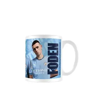 Manchester City FC Phil Foden 325ml Mug Blue/White (One Size)