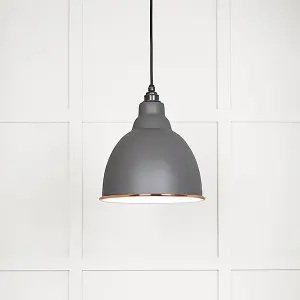 White Gloss Brindley Pendant in Bluff