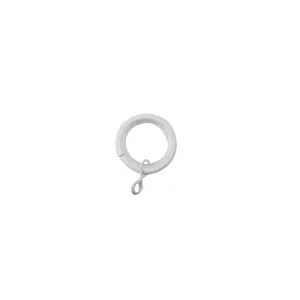 GoodHome Anafi White Curtain ring, Pack of 10