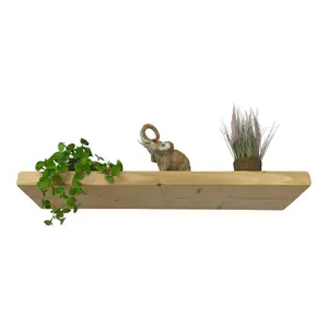 Handmade Wooden Floating Shelf Antique Grey / 4.50cm H x 150cm W x 22cm D