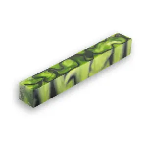 Shockwave Acrylic Pen Blank - Toxic Green & Black