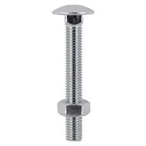 Timco - Carriage Bolts & Hex Nuts - Stainless Steel (Size M10 x 120 - 2 Pieces)