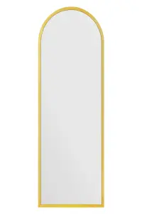 MirrorOutlet - The Arcus - Gold Metal Framed Arched Garden Wall Mirror 63" x 21" (160 x 53 cm)