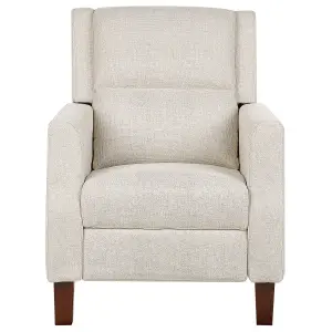 Recliner Chair EGERSUND Fabric Light Beige