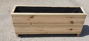 Decking Garden Trough Planter 35cm high x 20cm wide x 26cm planting depth - 100cm