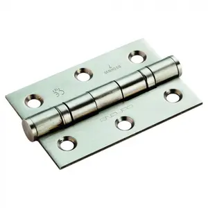 76 X 51 X 2Mm BALL BEARING HINGE - GRADE 7 (X 6 MULTI-PICK) (Set of 6) Satin Stainless Steel