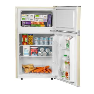 Cream Freestanding Under Counter Retro Fridge Freezer 88L - RFM88C