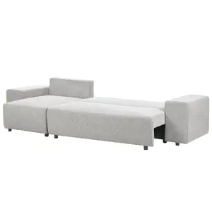 Corner Sofa LUSPA Light Grey Fabric Right Hand