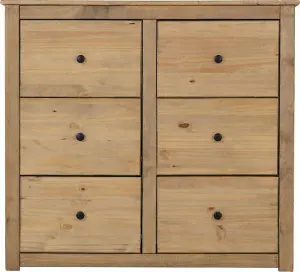 PANAMA Waxed Pine  6 Drawer Chest