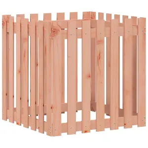 Berkfield Garden Planter with Fence Design 70x70x70 cm Solid Wood Douglas