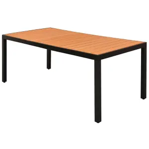 Berkfield Garden Table Brown 185x90x74 cm Aluminium and WPC