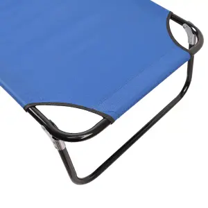 Garden sun lounger with Padded Headrest and Face Hole