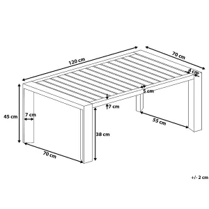 Garden Table Metal Taupe CASTELLA