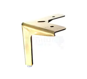 4x FURNITURE FEET METAL ANTIQUE BRUSHED BRASS FURNITURE LEGS SOFAS CHAIRS STOOLS 125mm HIGH PKC402 PreDrilled