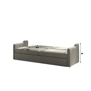 Portofino Storage Spectre Grey Sofa Bed