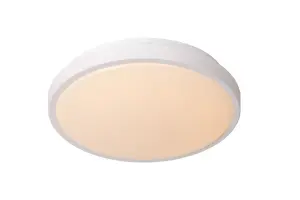 Lucide Dasher Modern Flush ceiling light Bathroom 29,3cm - LED - 1x12W 2700K - IP44 - White