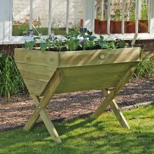 Zest Wooden Vegetable Raised Bed Planter Manger Garden 1m