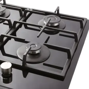 Cooke & Lewis CLGOGUIT4 59.3cm Gas Hob - Black