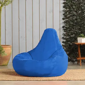 Veeva Recliner Indoor Outdoor Bean Bag Blue Bean Bag Chair