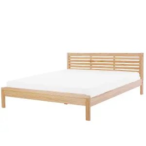 Wooden EU Super King Size Bed Light CARNAC