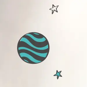 Rocket and Stars Wall Sticker Pack