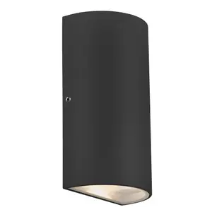 Nordlux Rold Round Outdoor Patio Terrace Garden Wall Light In Black (Height) 16cm