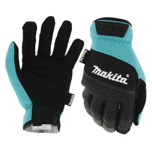 Makita P-84676 Open Cuff Working Gloves XL x2 Pair Kit - ANSI EN388 Rated