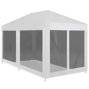 Berkfield Party Tent with 6 Mesh Sidewalls 6x3 m