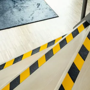 Durable DURALINE GRIP Strong Anti Slip Hazard Warning Floor Tape - 50mm x 15m