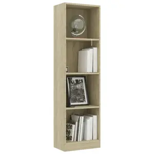 Attwood Bookcase Sonoma Oak / 80cm H x 75cm W x 24cm D