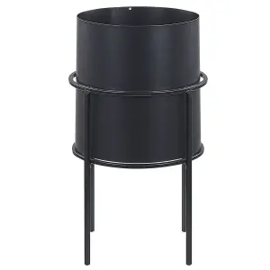 Elevated Plant Pot MILEA Metal Black