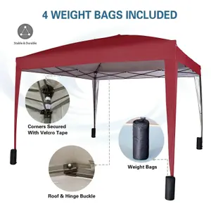 MCC Direct Gazebo  3x3 Pop up with Sides Red