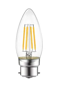 6W LED Filament Candle Light Bulb B22 6500K