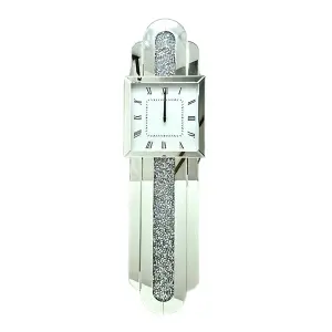 Crushed Jewel Diamond Grandfather Style Wall Clock