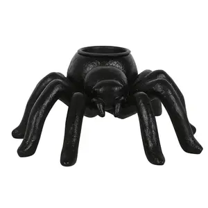 Black Resin Spider Tealight Candle Holder