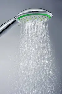 Water & Energy Saving Showerhead - Blue 5 Function Spray Pattern Settings