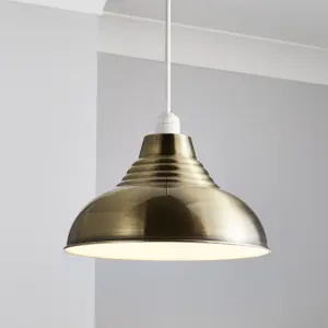 Inlight Lucia Antique Brass effect pendant Light shade (D)30cm