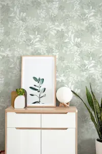 Arthouse Soft Leaves Green Wallpaper