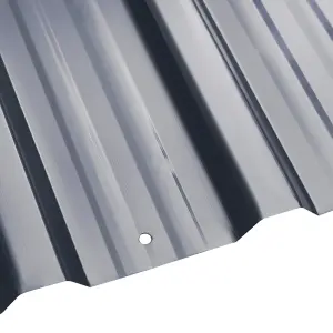 129cm L Set of 6 Steel Corrugated Panels in Grey