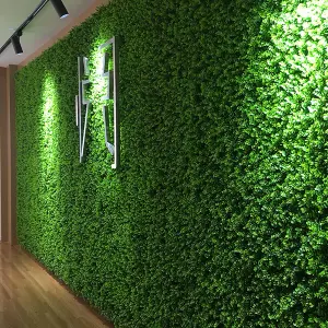 6 Pcs Artificial Grass Plant Wall Panel, Artificial Leaves Hedge Greenery Wall Panel