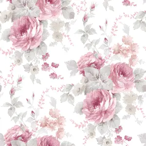 Galerie Rose Garden Pink Bold Roses Smooth Wallpaper