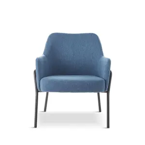 Karen Blue Fabric Upholstered Dining/ Lounge Chair. Armchair