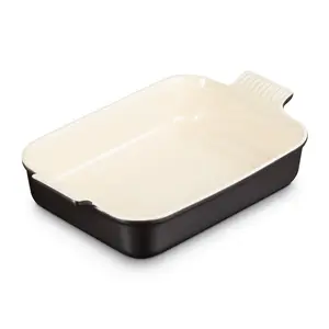 Le Creuset Stoneware Heritage Rectangular Dish Satin Black / 32cm