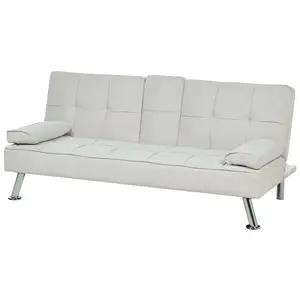 Beliani Modern Sofa Bed ROXEN Light Beige